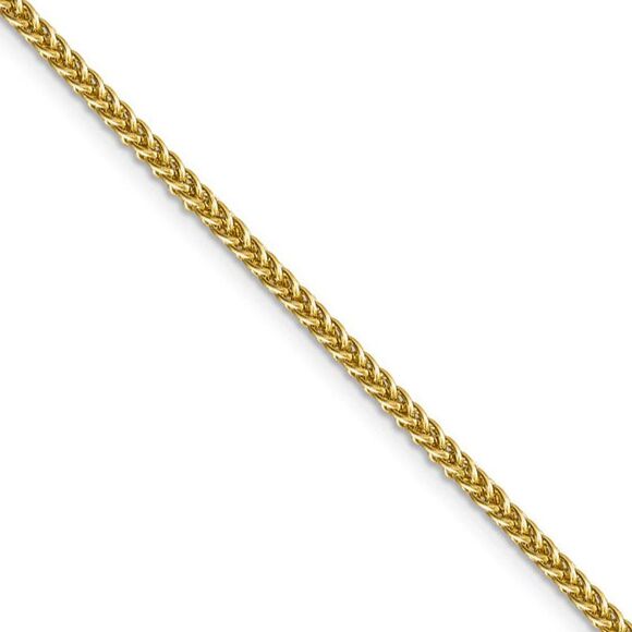2.3mm 14k Yellow Gold Hollow Wheat Chain Necklace 16 Inch